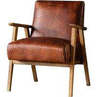 Crossland Grove Calais Armchair Vintage Brown Leather, Brown