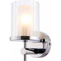 Ensora Lighting Zaid Bathroom Wall Light, Clear