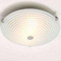 Ensora Lighting Payton Flush Ceiling Light, White