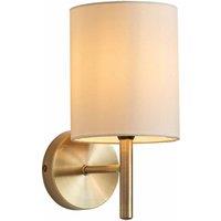 Ensora Lighting Reyna Wall Light Antique Brass, Cream
