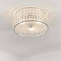 Ensora Lighting Imani Bathroom Flush Ceiling Light, Silver