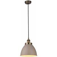 Ensora Lighting Bailey Pendant Light Taupe, Brown