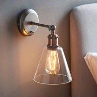 Ensora Lighting Mateo Wall Light Glass/Copper, Orange