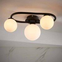 Ensora Lighting Jovi 3 Light Semi flush, Black