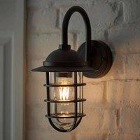 Ensora Lighting Alsace Outdoor Wall Light, Black