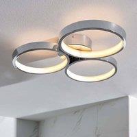 Ensora Lighting Zack 3 Light Semi flush, Silver