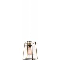 Ensora Lighting Amos Easy fit Glass Lampshade, Gold