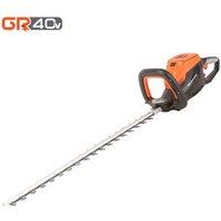 Yard Force 40V Cordless Hedge Trimmer W/ 60Cm Cutting Length - Orange & Black, Orange