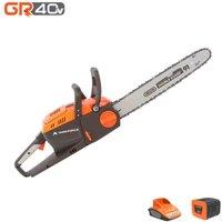 Yard Force 40V Cordless 35Cm Oregon Bar Chainsaw W/ Lithium-ion Battery And Charger - Orange & Black