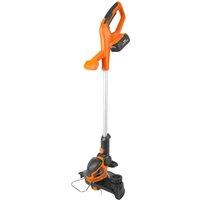 Yard Force 30cm Cordless Grass Trimmer w/Battery, Charger, Orange