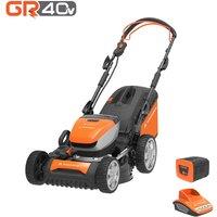 Yard Force 40V 46Cm Self-propelled Cordless Lawnmower W/ 4Ah Lithium-ion Battery & Quick Charger