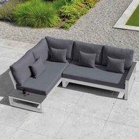 Life Mallorca Right Side Chaise Sofa Set With Side Table, Grey