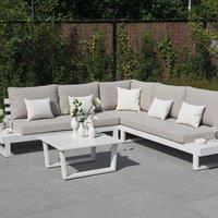 Life Ibiza Corner Sofa Set - White, White