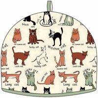 Highlands Homeware Harewood Highlands Happy Cat Tea Cosy - 100% Cotton, Multi