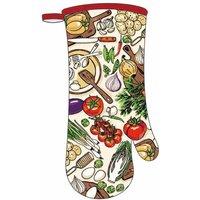 Highlands Homeware Harewood Highlands Country Kitchen Cotton Oven Mitt Gloves, Multi