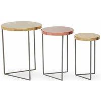 Interiors By Ph Set Of 3 Tables Matt Gold/Grey, Grey