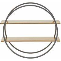 Interiors By Ph 2 Tier Wall Shelf Matt Gold/Grey, Grey