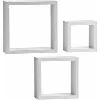 Interiors By Ph Wall Cubes Set Of 3 White (mdf/Pvc Coating), White