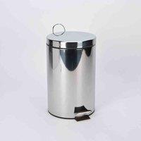 Highlands Homeware Highlands 12L Stainless Steel Pedal Bin For Kitchen Bathroom Office Living Room Waste, Silver