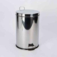 Highlands Homeware Highlands 20L Stainless Steel Pedal Bin For Kitchen Bathroom Office Living Room Waste, Silver