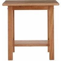 Interiors By Ph Square Side Table Tropical Hevea Wood Natural, Brown