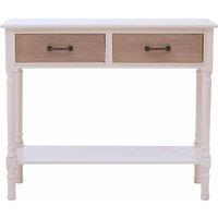 Interiors By Ph Console Table 2 Drawers Pearl White / Sahara, White