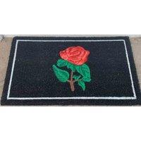 Harewood International Arboria Natural Coir Agricultural Red Rose Door Mats Non Slip Back, Multi