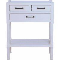 Interiors By Ph Console Table 3 Drawers Pearl White Finish, White