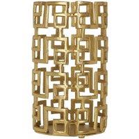 Interiors By Ph Hurricane Candle Holder Gold Finish Aluminium Small, Gold