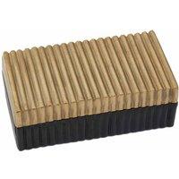 Interiors By Ph Small Aluminium Trinket Box Gold/Black, Black