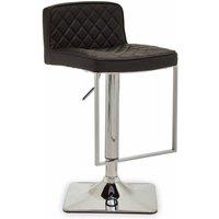 Interiors By Ph Leather Effect Bar Chair Black/Chrome, Black
