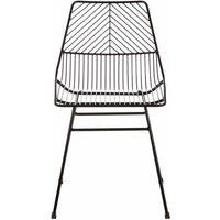 Interiors By Ph Wire Chair Black Metal Frame, Black