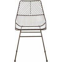 Interiors By Ph Wire Chair Bronze Metal Frame, Brown