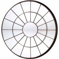 Crossland Grove Greenwich Round Wall Mirror - 1005 X 1005mm, Brown