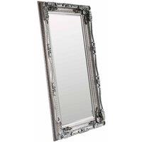 Crossland Grove Carved Regency Silver Leaner Mirror - 1755 X 895Mm, Silver