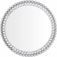 Crossland Grove Stallon Round Silver Wall Mirror 600Mm, Silver