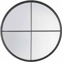 Crossland Grove Iping Round Mirror Black - 600 x 40 x 600mm, Black
