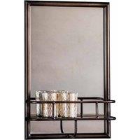 Crossland Grove Teynham Rectangle Wall Mirror Black - 300 x 100 x 480mm, Black
