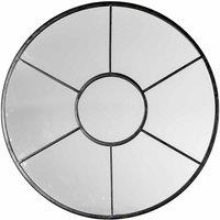 Crossland Grove Wimbledon Round Wall Mirror Black - 600 x 600mm, Black