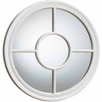 Crossland Grove Somerset Round Wall Mirror White - 700 x 700mm, White