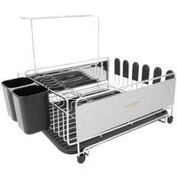 Blackmoor Deluxe Dish Drainer Black, Black