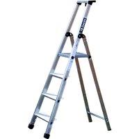 Tb Davies 4 Tread Maxi Platform Step Ladder, Silver