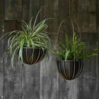 Ivyline Indoor Kensington Brass Hanging Planter - H34Cm X D30Cm