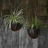 Ivyline Indoor Kensington Copper Tall Hanging Planter - H60Cm X D24Cm, Brown