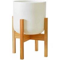 Ivyline Lisbon Pot And Stand White - D20.5Cm, White