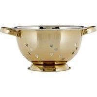 Premier Housewares Interiors by PH Stainless Steel Gold Colander - Hearts Design, Gold