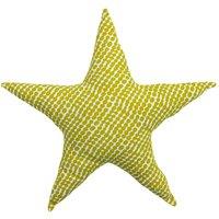 Little Furn. Printed Star Pre-filled Cushion Cotton Mustard/Grey, Yellow