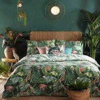 Furn. Amazonia Double Duvet Cover Set Cotton Polyester Jade, Green