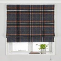 Paoletti Aviemore Heritage Tartan Blackout Roman Blind Polyester Rust (91X137Cm)