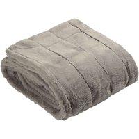 Paoletti Empress Faux Fur Throw Polyester Grey 200 x 140cm, Grey
